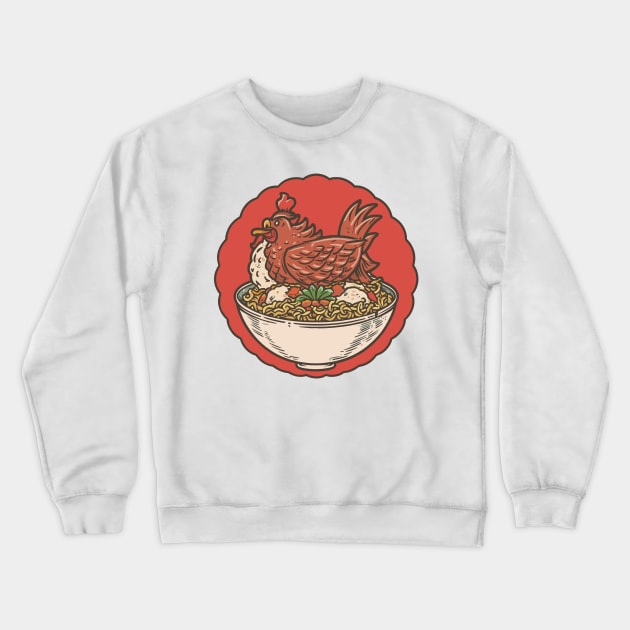 Funny chicken and rice design Crewneck Sweatshirt by SecuraArt